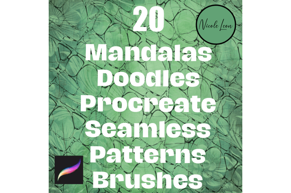 20 Mandalas Doodles Procreate Brushes for iPad Art