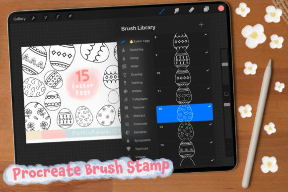 Boho Easter Eggs Stamp Brushes for Procreate: Effortless Holiday Design