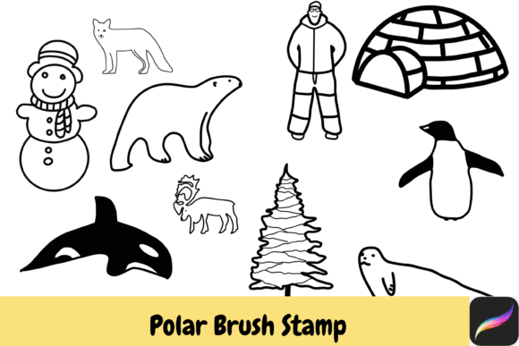 Bring the Arctic to Your iPad with Polar Winter Brush Stamps