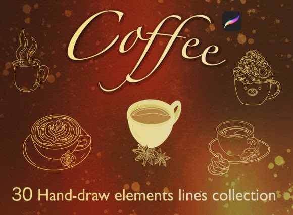 Bring Your Digital Art to Life with Coffee Brush Stamps for Procreate