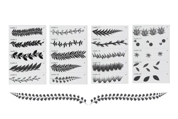 Cute Leaves Stamps Brushes for Procreate: A Creative Toolkit