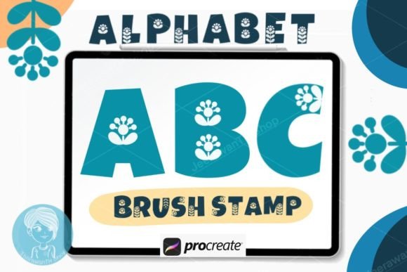 Floral Elegance: Using Alphabet Brush Stamp Procreate in Your Work