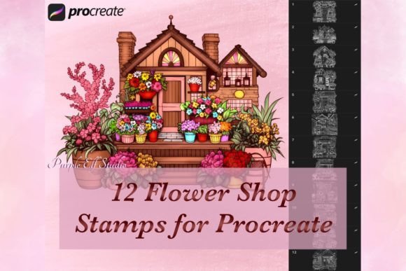 Flower Shop Procreate Stamps: Quick Floral Design Assets
