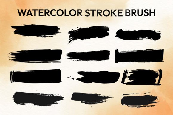 Handmade Watercolor Stroke Brush Set: A Creative Asset