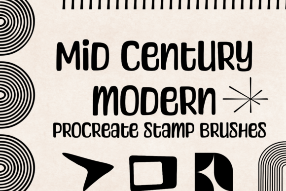 Mid Century Modern | Procreate Brushes for Authentic Design