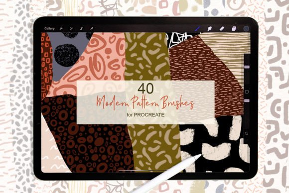 Modern Procreate Pattern Brushes for Seamless Digital Design