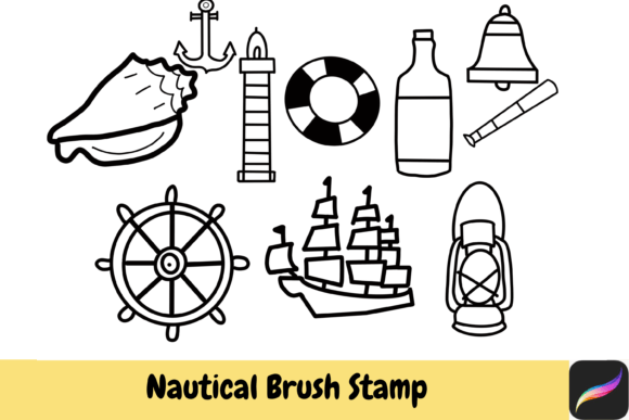 Nautical Brush Stamps Procreate IPAD: A Creative Toolkit for iPad Artists