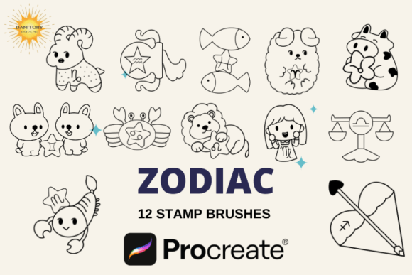 Unleash Your Creativity with Procreate Zodiac Stamp Brushes