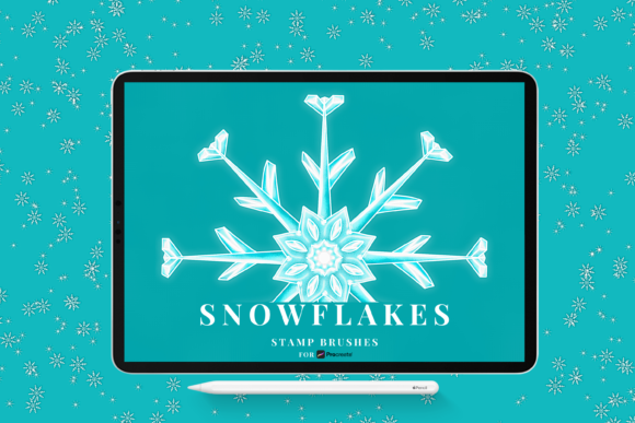 Unlock Winter Magic with Snowflake Stamp Brushes for Procreate
