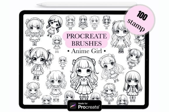 Unlock Your Creative Flow with Anime Girl Procreate Stamp Brushes